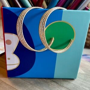 Anthropologie Layer Gold Hoops